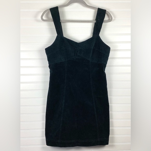 MADEWELL  Corduroy Sweetheart Mini Dress Ancient Forest Green Size 6 - Picture 5 of 11